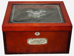 The Certified Uncirculated American Eagle Silver Dollar Collection Wooden Display Box  Holds 1986-2025  7 12 X 13 12 X 7