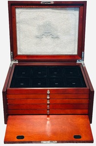 The Certified Uncirculated American Eagle Silver Dollar Collection Wooden Display Box  Holds 1986-2025  7 12 X 13 12 X 7