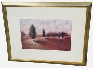 Framed Art Print Titled Evergreen II by artist Vincent George 27 x 39