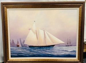 Yacht Painting 47 38 X 36 38 X 2 Large Silver Bubble Wrapping Bag