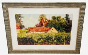 Framed Art Print titled Chateaux at Buxy by the American Impressionist painter Leonard Wren  38 12 X 28 12 X 1 38