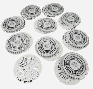 9 diameter pedestal base and 12 screw riser by ElePHOOT EP21 Base Adjuster Pedestal Bases - Qty 19