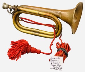 Antique Authentic Imperial Japanese Military Brass Bugle