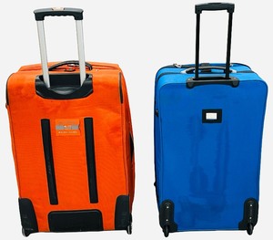 SUITCASE Soft Suitcases LARGE CHECK-IN Suitcases - Orange, Blue - Qty 2
