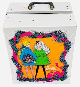 Barbie Bundle - Qty 3  2023 Holiday Barbie  1968 The World of Barbie Mattel Vinyl Carrying Case  Barbie Store It All Rolling Storage Bin 17 x 13 x 9