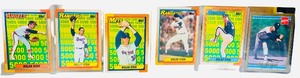 Nolan Ryan Baseball Cards from the 1990 Topps 5,000 Strikeout Tribute Subset