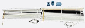 Vintage BlueWhite Blinds and Bathroom Sink Bundle