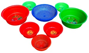 BLUE Basket Strainer with Bowls Bundle - Qty 8