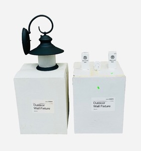 Outdoor Wall Fixture with Light Bulbs Bundle - Qty 2