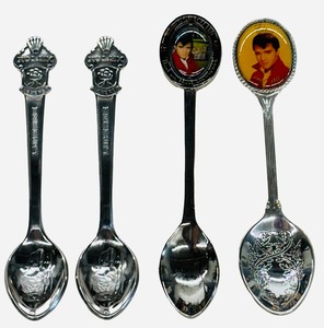 Silver Plated Souvenir Spoons - Qty 4  Rolex Lucerne Bucherer Of Switzerland Souvenir Spoons  Elvis Elvis Presley Lot of 2 Silver Plated Souvenir Spoons
