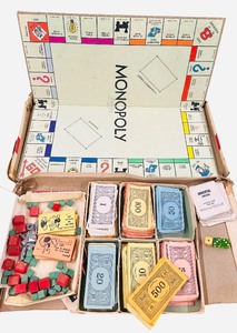Vintage Board Games Bundle - Qty 7  Battleship  Monopoly  1,2,3 Red Light   Marathon  Pragmatic language Trivia  Rummy Royal  Stratego