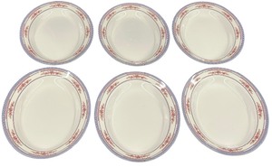 ROSE Melamine by Thunder Group 10 X 7 12 X 1 14  Oval Serving Platters  Qty - 6