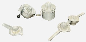 JUICER Vintage Aluminum Citrus Juicers - Qty 5 (C) The hand-cranked models are commonly referred to as Gem Squeezers.