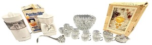 Vintage Juicers and Punch Bowl and Cup Set Bundle