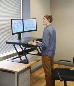 Ergotron WorkFit-TL, Sit-Stand Desktop Workstation (BLACK) 