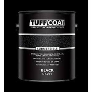 lot 15 image: TUFF COAT UT-201 1-Gl Black InteriorExterior, ConcreteWoodFiberglassMetal Paint Customer Returns See Pictures