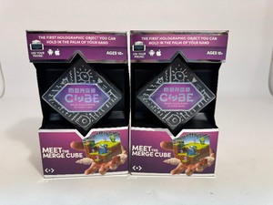 lot 12 image: Lot of (2) Sealed Merge Cube Holograms in Your Hand Virtual Game Google Play App Store
