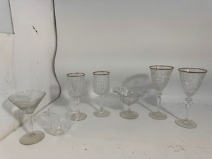 lot 98 image: Crystal Glass Cups