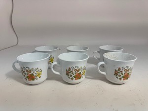lot 45 image: Lot of 6 Vtg Corelle Indian Summer Cups Corning Ware