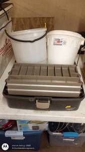 lot 20 image: Plano Hard Shell Tackle Box with Folding Trays