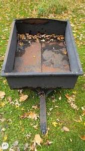 lot 52 image: Used Steel Utility Garden Cart with Hitch Attachment