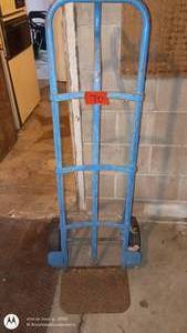 lot 70 image: Blue Metal Hand Truck Dolly with Pneumatic Wheels