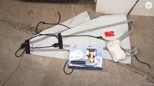 lot 150 image: Boat Accessory Kit with Anchor Line, Drift Sock, and Attwood Bilge Pump