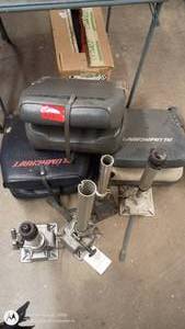 lot 151 image: Lot of Alumacraft Boat Seat Cushions with Pedestal Mounts