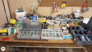 lot 217 image: Large Mixed Lot of Fasteners, Screws, Nails, and Hardware Assortment