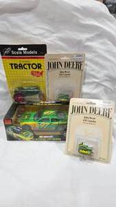 lot 242 image: Lot of John Deere Tractors and Nascar diecast