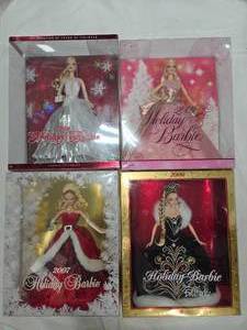 lot 271 image: Lot of 4 Holiday Barbies