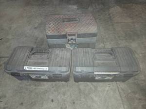 lot 131 image: 3 empty tool boxes