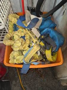 lot 146 image: Bin of misc straps