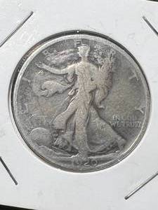 lot 07 image: 1920 US WALKING LIBERTY HALF DOLLAR