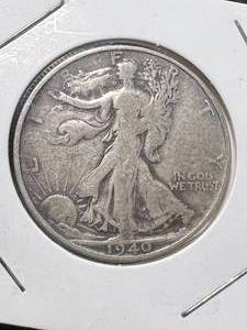 lot 20 image: 1940-S US WALKING LIBERTY HALF DOLLAR