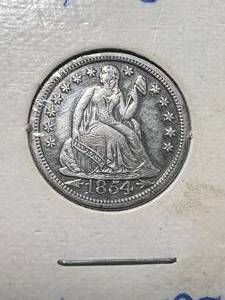 lot 30 image: 1854-O ARROWS US SEATED LIBERTY DIME