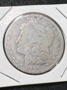 lot 36 image: 1896-O US MORGAN SILVER DOLLAR