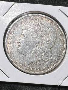 lot 50 image: 1897 US MORGAN SILVER DOLLAR