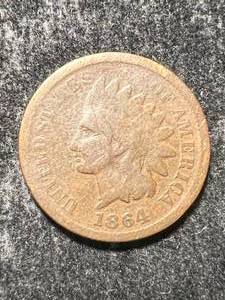 lot 51 image: 1864 US INDIAN HEAD CENT
