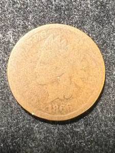 lot 73 image: 1866 US INDIAN HEAD CENT