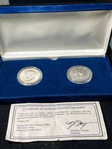 lot 78 image: 1963 US PROOF FRANKLIN HALF WITH 1964 PROOF KENNEDY HALF DOLLAR
