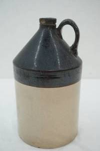 lot 9 image: Antique Ohio Stoneware Whiskey Jug