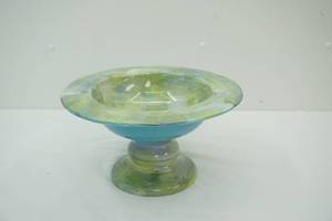 lot 50 image: Bird Bath Bowl Hand Painted-Made in Italy