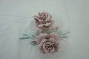 lot 53 image: Vintage Capodimonte Porcelain Floral Sculpture