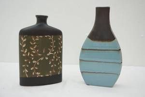 lot 64 image: Decorative Ceramic Vases 12 & 11 tall