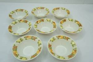 lot 95 image: Vintage Vernon Ware by Metlox Dinnerware Bowls Fruit Basket Pattern (8ct)