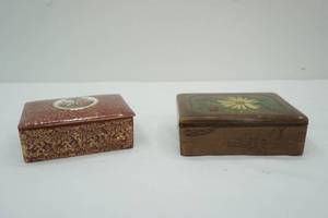 lot 112 image: (2ct) AntiqueVintage Trinket Boxes
