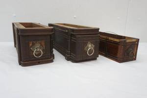 lot 128 image: vintage sewing machine cabinet drawers