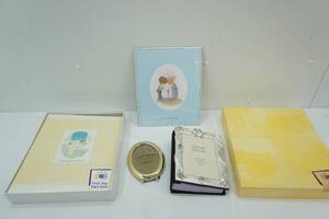 lot 141 image: Godinger Silver-Plated Photo Album Brass Frame Precious Moments Prayer Changes Things Hallmark Baby Book