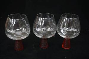 lot 169 image: (3ct) Grand Marnier Brandy Snifter Glasses